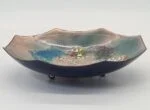 Copper enamelled bowl, by VEB Thüringer Schmuck Waltershausen, Germany, 1970s
