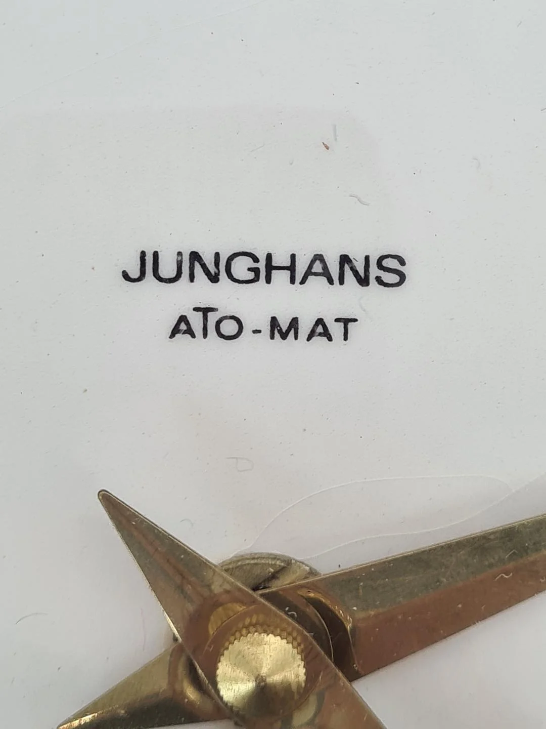 Ceramiczny zegar ścienny Ato-Mat, prod. Junghans, Niemcy, lata 70