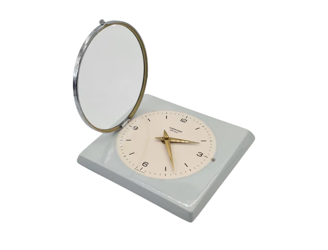 Ceramiczny zegar ścienny Ato-Mat, prod. Junghans, Niemcy, lata 70