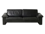 Czarna skórzana sofa Conseta, Cor, Niemcy, lata 70