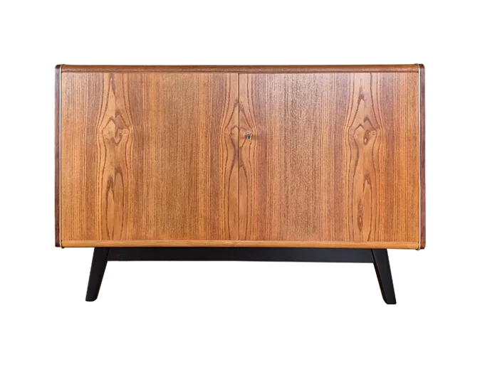 Vintage veneered chest of drawers, designed by Landsman&Nepozitek, Jitona, Czechoslovakia, 1960s