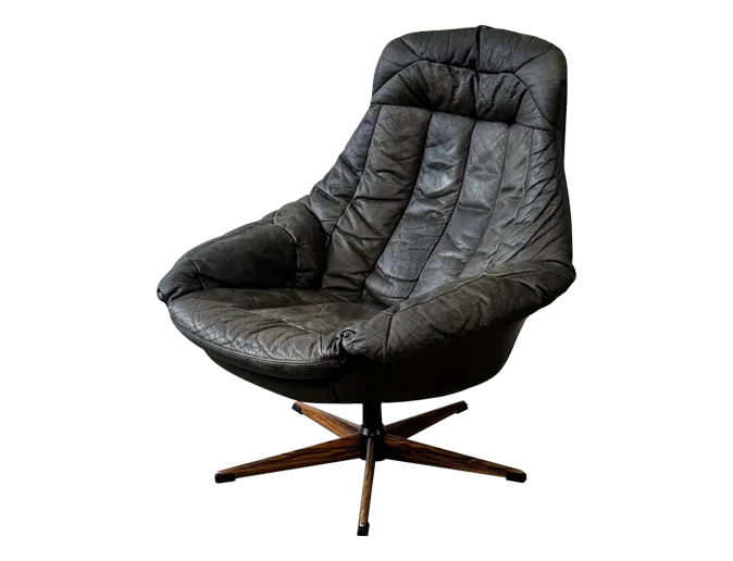 Swivel armchair “Silhouette”, designed by Henry Walter Klein, Bramin Møbler, Denmark, 1970s