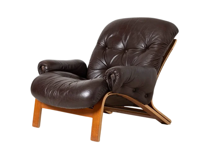 Ry Wing lounge armchair, designed by Elsa and Nordahl Solheim, produced by Rybo Rykken & Co, Norway, 1970s