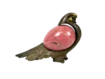 Bronze and rhodonite pigeon, designed by Eduard Nikitin, Chelyabinsk Factory of Artistic Goods, Russia, 1980s