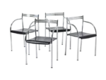 Komplet 4 krzeseł Francesca, proj. Philippe Starck, Baleri, Włochy, lata 80