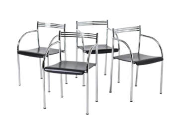 Komplet 4 krzeseł Francesca, proj. Philippe Starck, Baleri, Włochy, lata 80