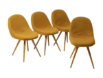 Set of 4 dining chairs, designed by František Jirák, Czechoslovakia, 1950s
