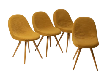 Set of 4 dining chairs, designed by František Jirák, Czechoslovakia, 1950s