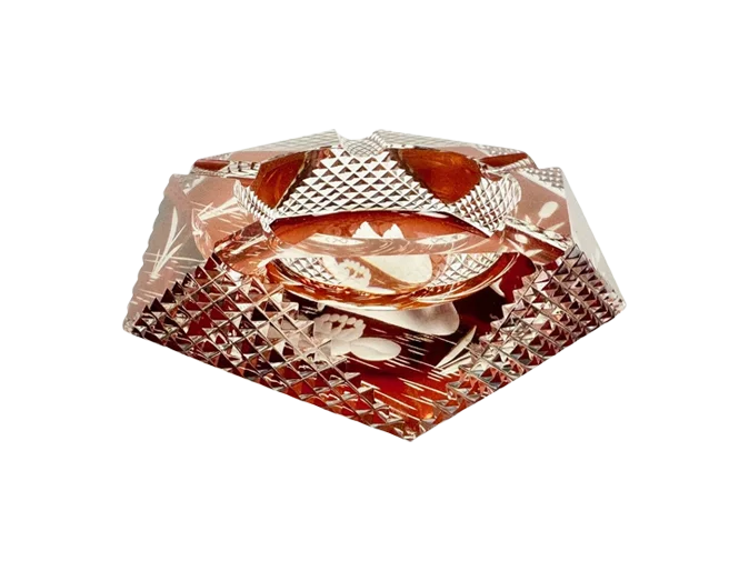 Crystal swan ashtray, Julia Glassworks, Poland, 1960s