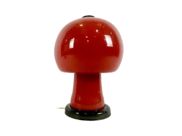 Lampa stołowa grzybek, proj. Karin Korn, Beleuchtungsglaskombinat Görlitz, Niemcy, lata 60