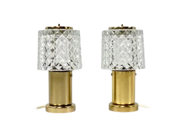 Vintage table lamps, Kamenický Šenov, Czechoslovakia, 1970s
