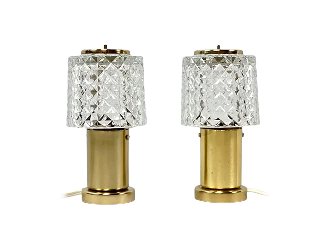 Vintage table lamps, Kamenický Šenov, Czechoslovakia, 1970s