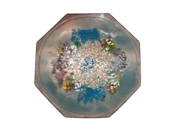 Copper enamelled bowl, by VEB Thüringer Schmuck Waltershausen, Germany, 1970s