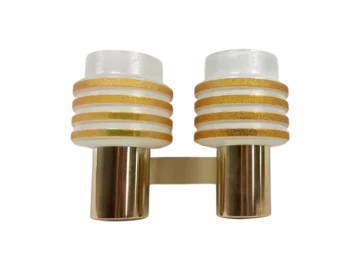 Brass wall light, Pokrok Zilina, Czechoslovakia, 1970s