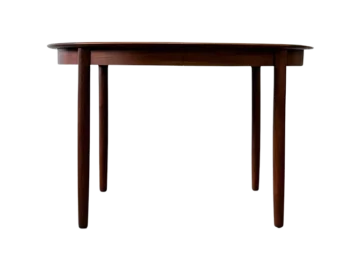 Round extendable teak dining table, Denmark, 1960s