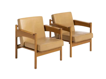 Pair of vintage armchairs, Krásná Jizba, Czechoslovakia, 1960s