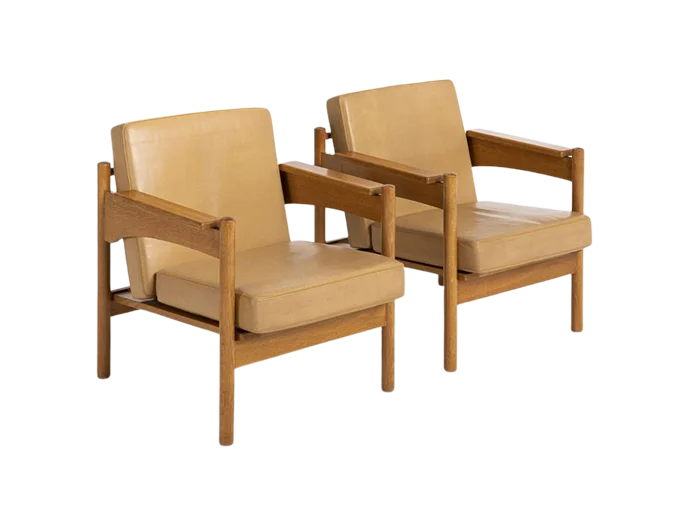 Pair of vintage armchairs, Krásná Jizba, Czechoslovakia, 1960s