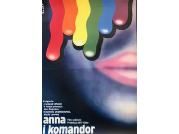 Plakat filmowy „Anna i komandor”, proj. Romuald Socha, Polska, lata 70