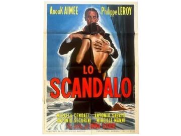 Plakat filmowy „Lo Scandalo”, proj. Enrico De Seta, Vecchioni & Guadagno, Włochy, lata 60
