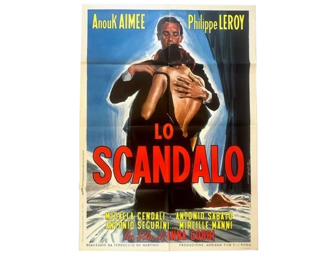 Plakat filmowy „Lo Scandalo”, proj. Enrico De Seta, Vecchioni & Guadagno, Włochy, lata 60