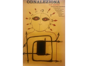 Polski plakat filmowy „Odnaleziona”, proj. Jerzy Kawalerowicz, Polska, lata 70