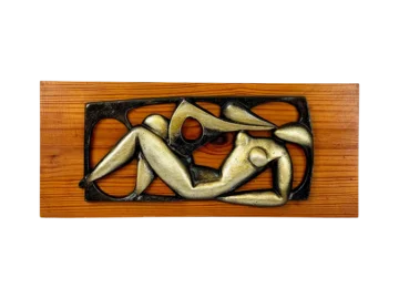 Relief ścienny z aluminium, Czechosłowacja, lata 50