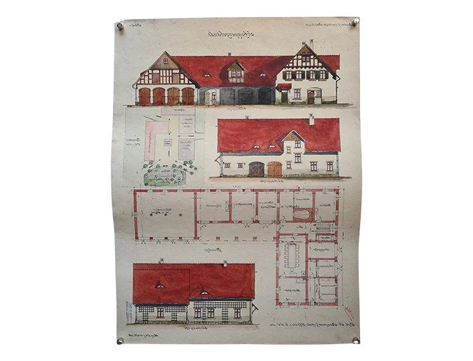 Rysunek architektoniczny, autor August Kaiser, 1908