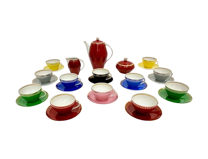 Coffee service for 12 people, designed by Wincenty Potacki, ZPS Karolina, Poland, 1960s