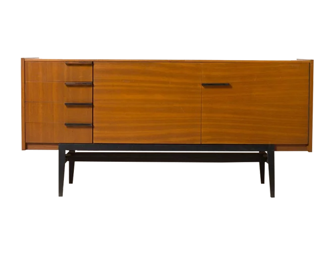 Sideboard vintage, proj. Frantisek Mezulanik, Czechosłowacja, lata 60