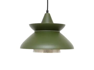 Zielona lampa vintage, Dania, lata 70