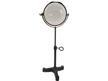 Optical lens on a cast iron stand, 19th century