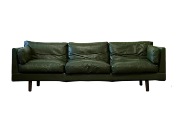 Sofa skórzana vintage, Dania, lata 60/70