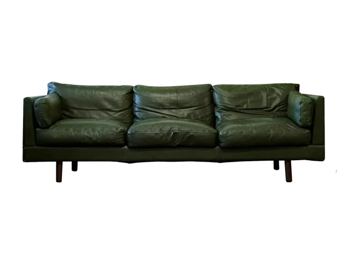 Vintage leather sofa, Denmark, 1960s/70s