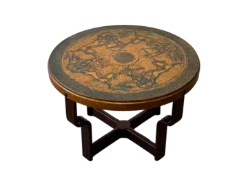 Coffee table with copper top, VAD Trevarefabrikk, Norway, 1960s