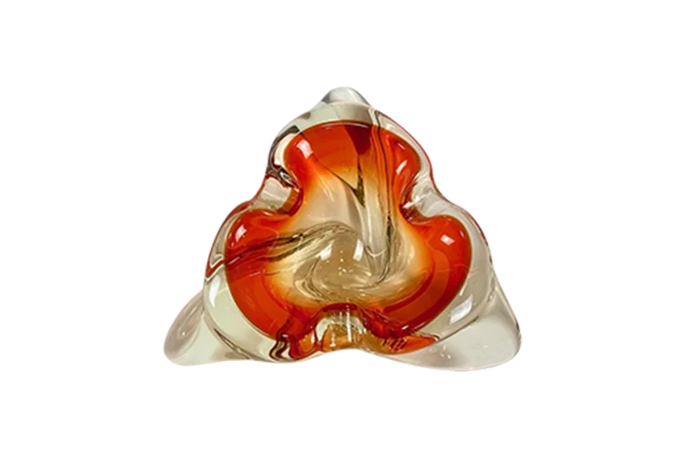 Szklana popielniczka, Murano, Włochy, lata 60