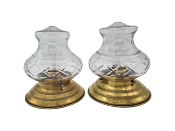 Glass Vintage Wall Sconces, 1970s