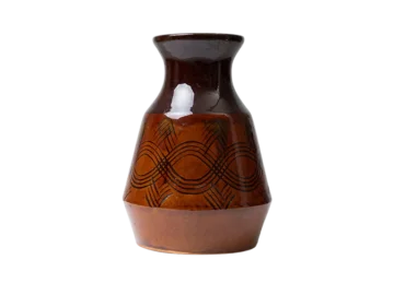 Szkliwiony wazon ceramiczny, Czechosłowacja, lata 60