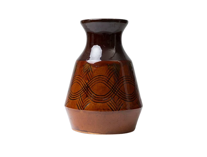 Szkliwiony wazon ceramiczny, Czechosłowacja, lata 60