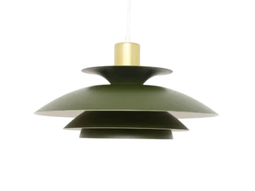 Zielona lampa skandynawska, Dania, lata 70
