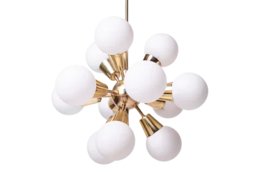 Żyrandol typu Sputnik, Kamenický Šenov, Czechosłowacja, lata 70