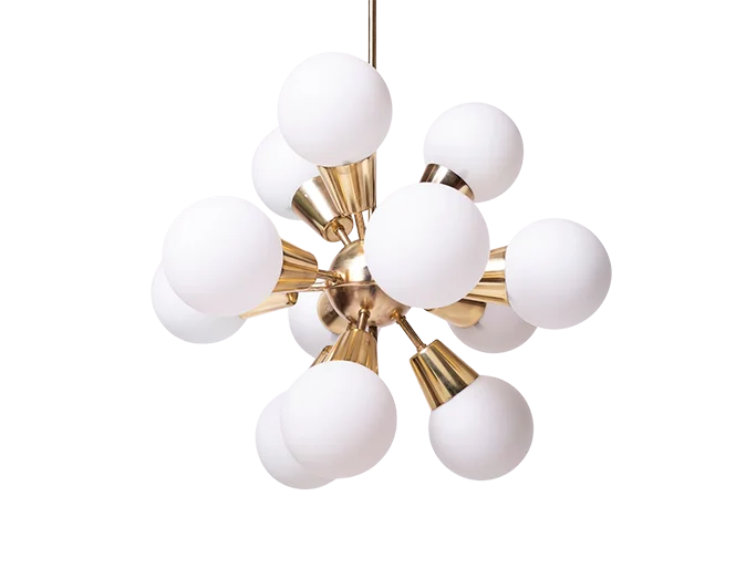 Sputnik-style chandelier, Kamenický Šenov, Czechoslovakia, 1970s