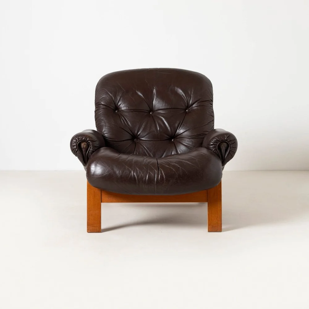 Ry Wing lounge armchair, designed by Elsa and Nordahl Solheim, produced by Rybo Rykken & Co, Norway, 1970s