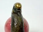 Bronze and rhodonite pigeon, designed by Eduard Nikitin, Chelyabinsk Factory of Artistic Goods, Russia, 1980s