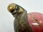 Bronze and rhodonite pigeon, designed by Eduard Nikitin, Chelyabinsk Factory of Artistic Goods, Russia, 1980s