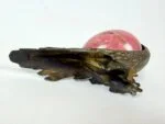 Bronze and rhodonite pigeon, designed by Eduard Nikitin, Chelyabinsk Factory of Artistic Goods, Russia, 1980s