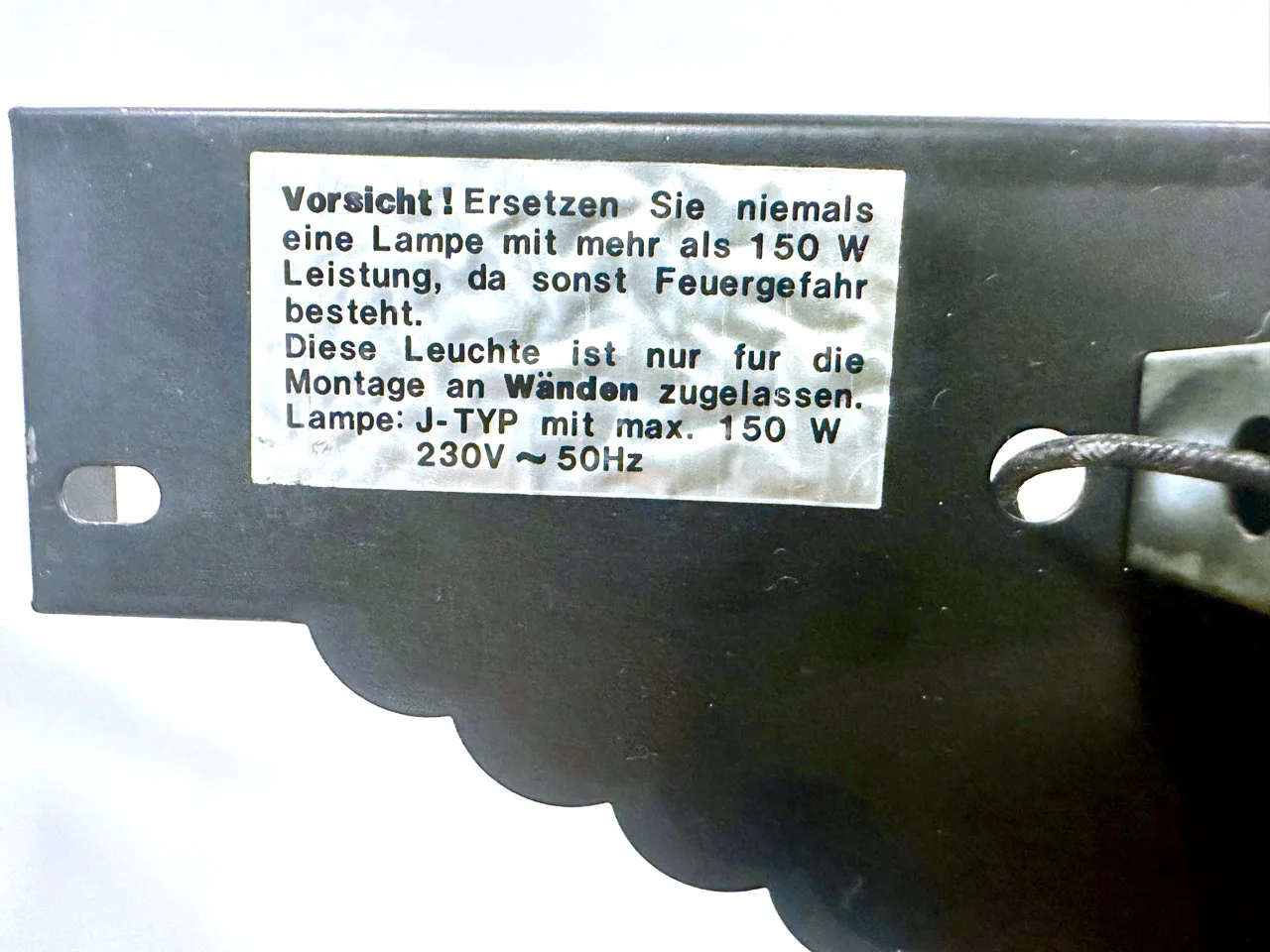 Kinkiet Cister, Ikea, Szwecja, lata 80