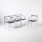 Komplet 4 krzeseł Francesca, proj. Philippe Starck, Baleri, Włochy, lata 80