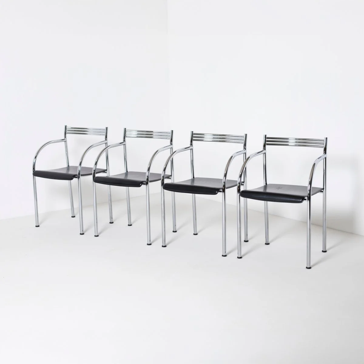 Komplet 4 krzeseł Francesca, proj. Philippe Starck, Baleri, Włochy, lata 80