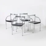 Komplet 4 krzeseł Francesca, proj. Philippe Starck, Baleri, Włochy, lata 80