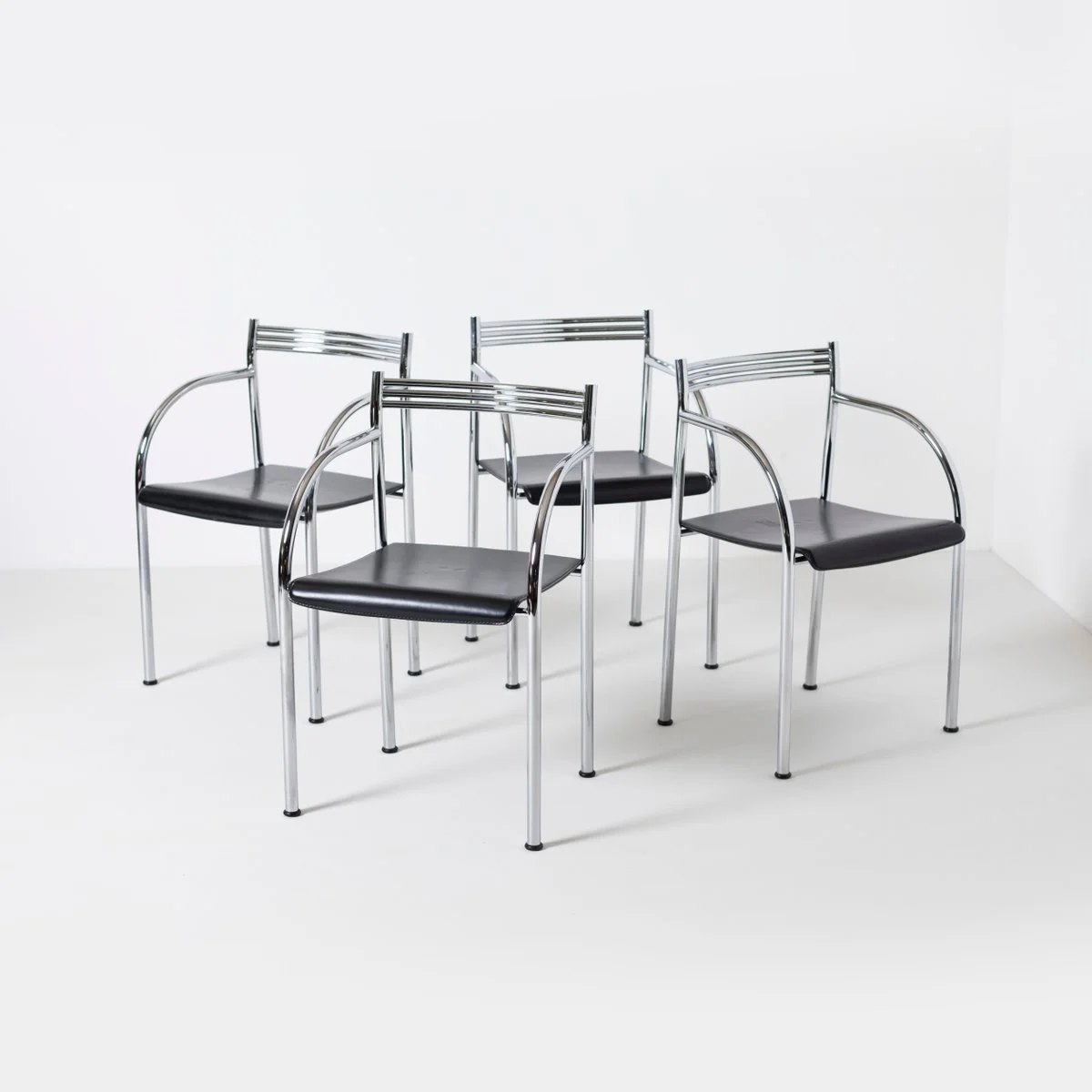 Komplet 4 krzeseł Francesca, proj. Philippe Starck, Baleri, Włochy, lata 80